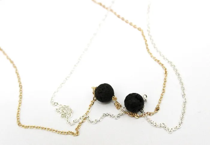 eostre collections Aura Aromatherapy Stone Necklace Necklaces