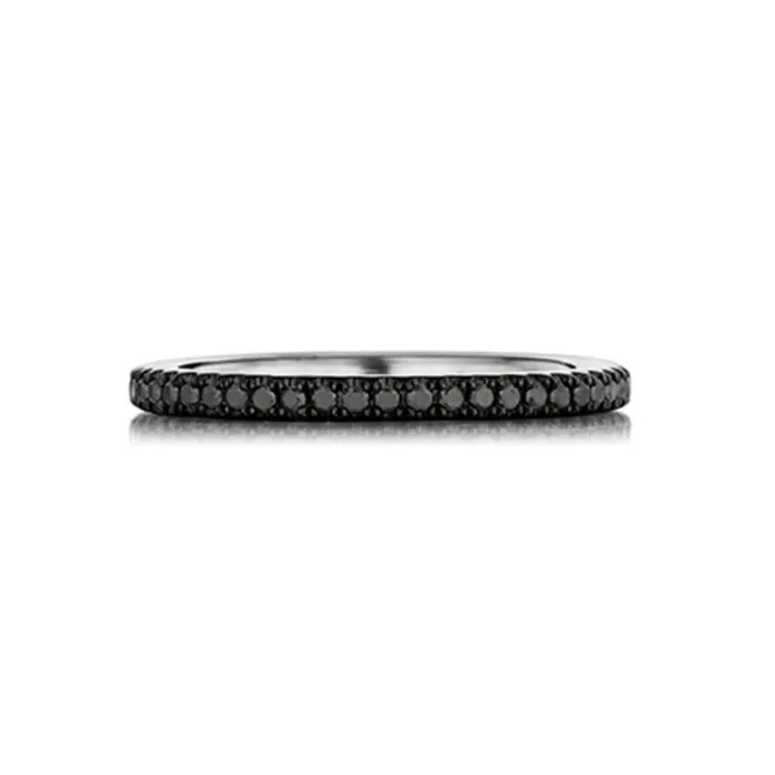 Henri Daussi Black Diamond Wedding Band Henri Daussi Rings