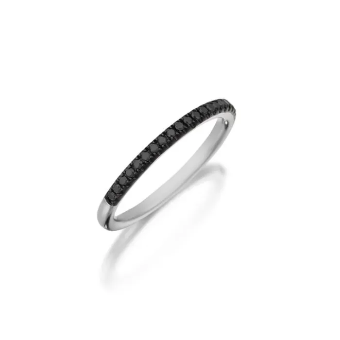 Henri Daussi Black Diamond Wedding Band Henri Daussi Rings