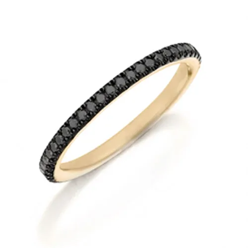 Henri Daussi Black Diamond Wedding Band Henri Daussi Rings