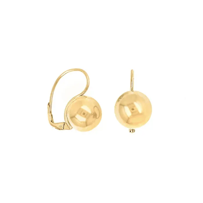 Howard Fine Jewellers Earrings Lever Back Gold Ball Earrings
