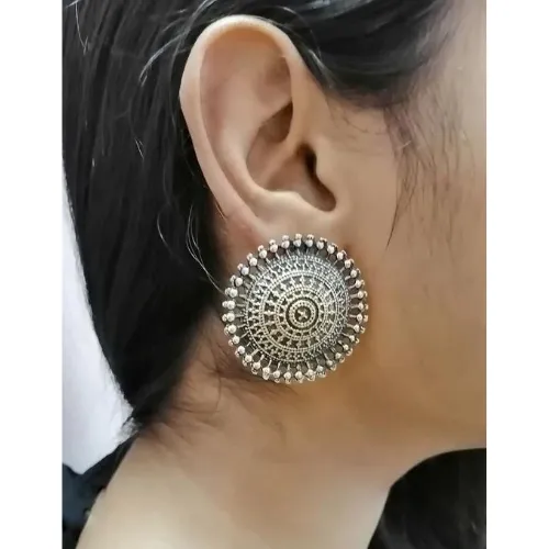 justreal deal Earrings Afgani German Silver Oxidized Jhumki Earrings for Women DESIGN 52 justreal deal Earrings Afgani German Silver Oxidized Jhumki Earrings for Women DESIGN 52