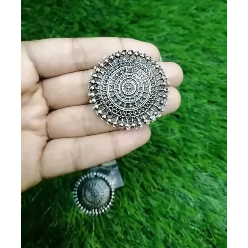 justreal deal Earrings Afgani German Silver Oxidized Jhumki Earrings for Women DESIGN 52