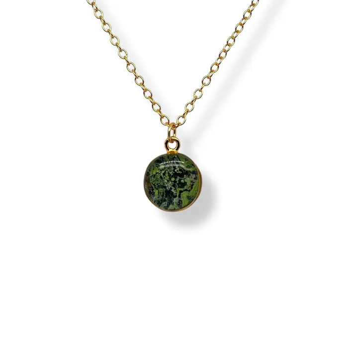 Michigan State Campus Rock Necklaces Amy Necklace Gold
