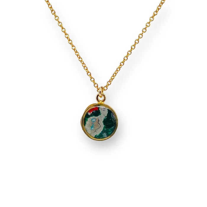 Michigan State Campus Rock Necklaces Amy Necklace Gold