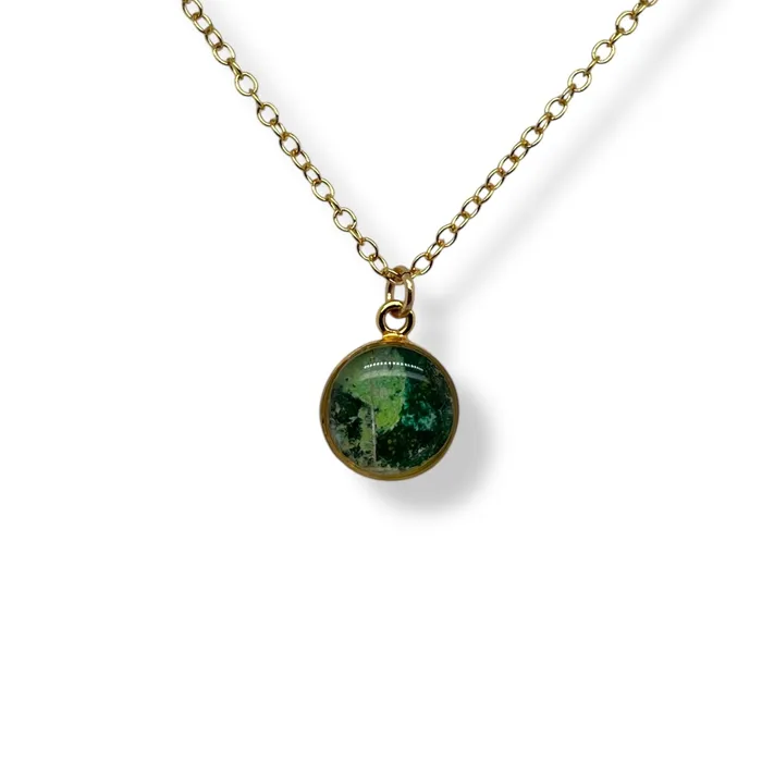 Michigan State Campus Rock Necklaces Amy Necklace Gold