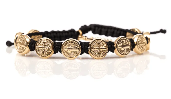 My Saint My Hero Benedictine Blessing Bracelet With Gold Medals My Saint My Hero Bracelets