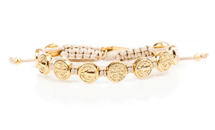 My Saint My Hero Benedictine Blessing Bracelet With Gold Medals My Saint My Hero Bracelets