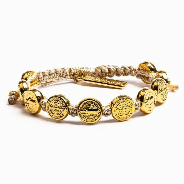 My Saint My Hero Benedictine Blessing Bracelet With Gold Medals My Saint My Hero Bracelets