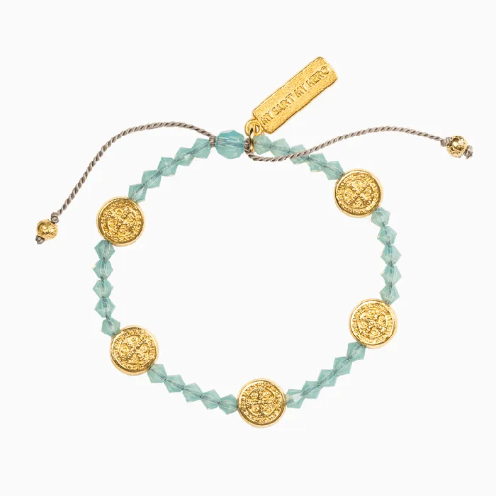 My Saint My Hero Bracelets My Saint My Hero Stellar Blessings Ocean Blessing Bracelet Blue OpalGold My Saint My Hero Bracelets My Saint My Hero Stellar Blessings Ocean Blessing Bracelet Blue OpalGold