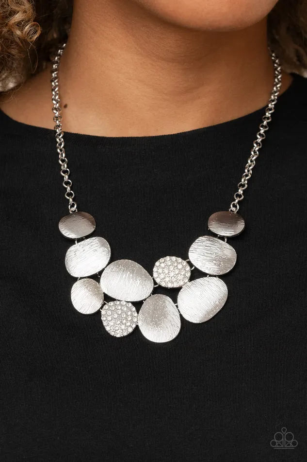 Necklaces A Finishing Touch Jewelry Paparazzi A Hard LUXE Story White Necklace