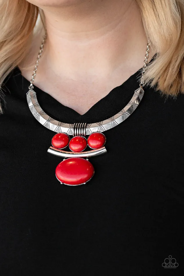 Necklaces A Finishing Touch Jewelry Paparazzi Commander In CHIEFETTE Red Stone Necklace Necklaces A Finishing Touch Jewelry Paparazzi Commander In CHIEFETTE Red Stone Necklace