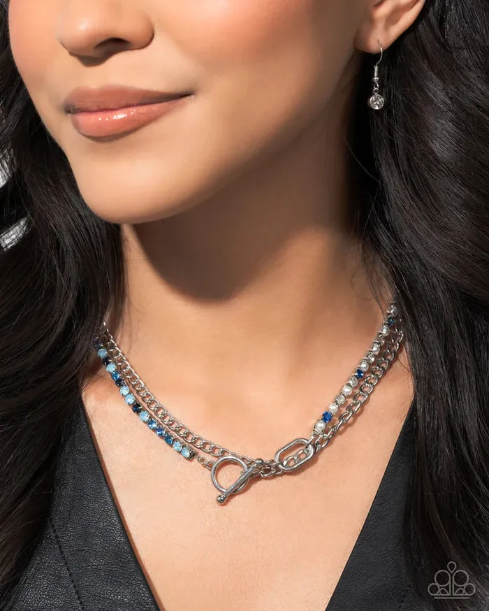 Necklaces A Finishing Touch Jewelry Paparazzi Mismatched Makeover Blue Necklace