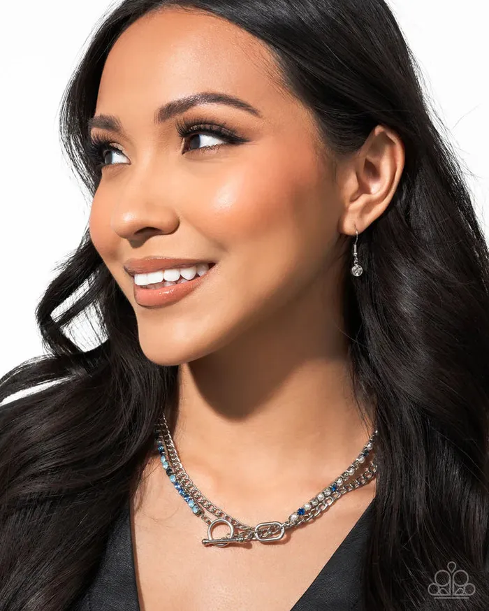 Necklaces A Finishing Touch Jewelry Paparazzi Mismatched Makeover Blue Necklace
