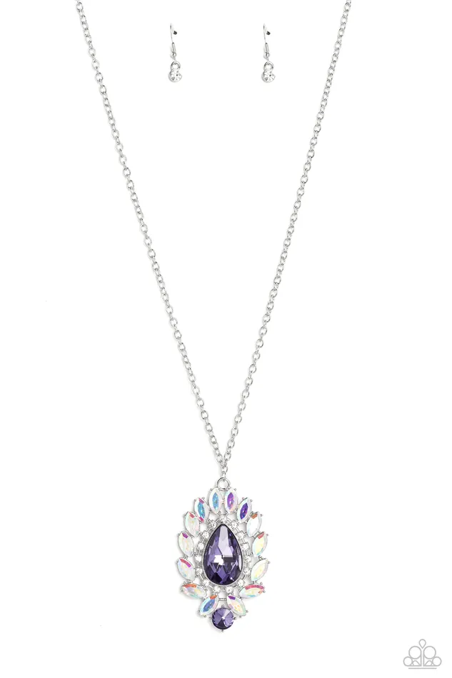 Necklaces A Finishing Touch Jewelry Paparazzi Over the TEARDROP Purple Necklace