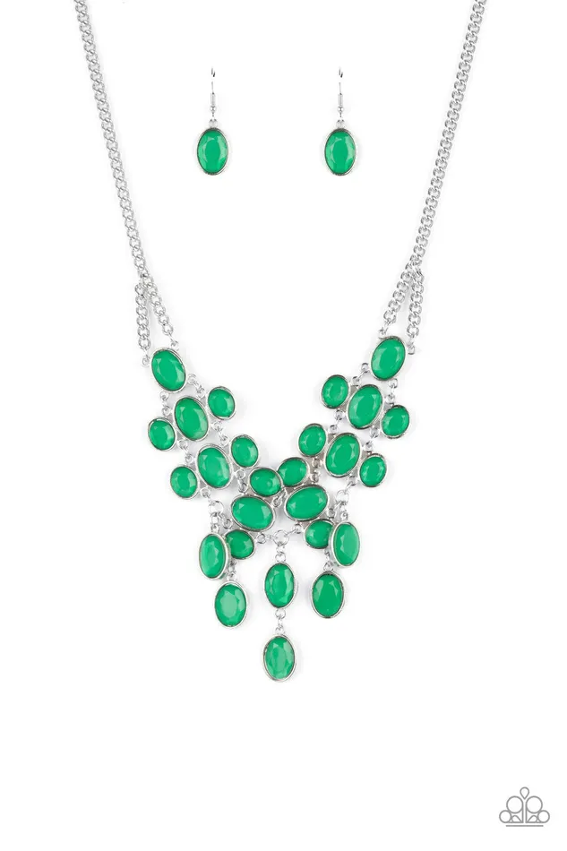 Necklaces A Finishing Touch Jewelry Paparazzi Serene Gleam Green Necklace Necklaces A Finishing Touch Jewelry Paparazzi Serene Gleam Green Necklace