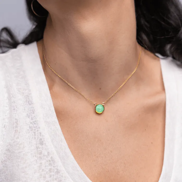 Necklaces Birthstone Adrian Necklace Gold August