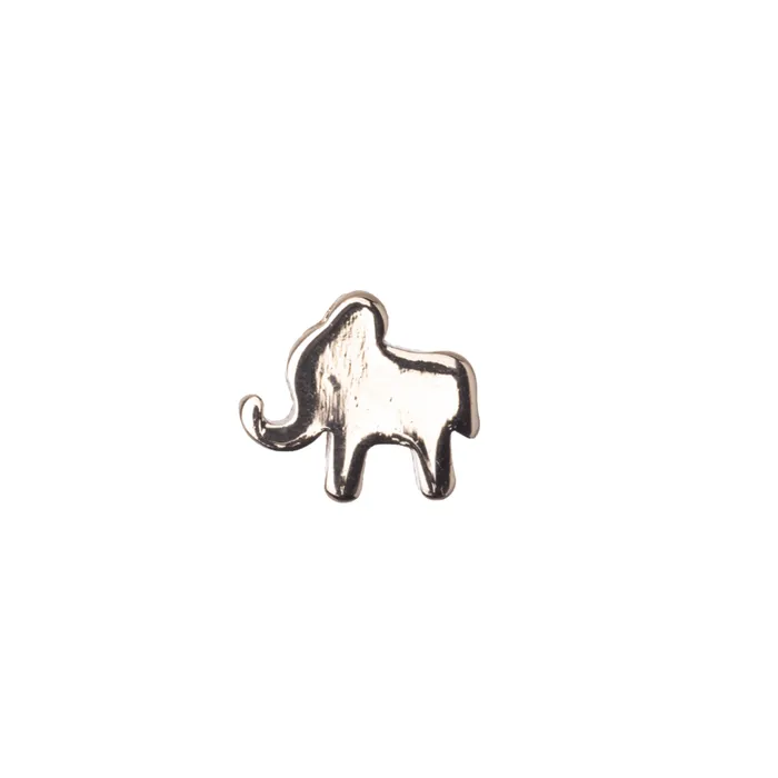 Necklaces Continental Beads 125mm x 95mm Elephant Charm Pendant 1mm Hole Brass Silver and Gold Finishes Sold by the Piece K147
