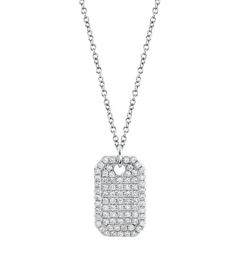 Necklaces Howard Fine Jewellers Diamond Dog Tag Necklace