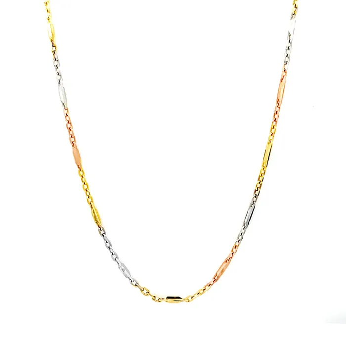 Necklaces Howard Fine Jewellers Tri Gold Fancy Necklace 16