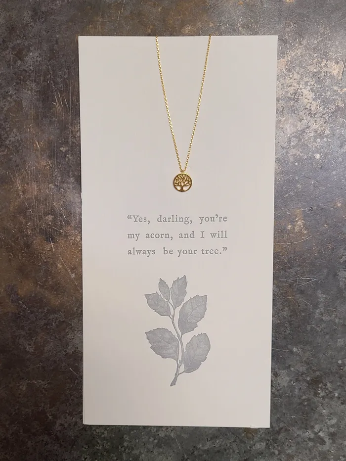 Necklaces Katie Peak Katie Peak The Acorn The Tree Tree Charm Necklace