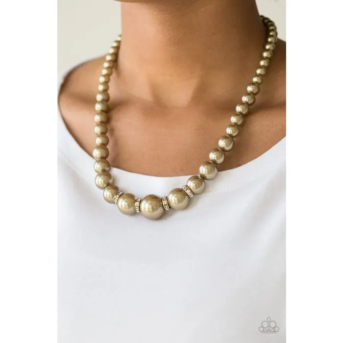 Necklaces Paparazzi Party Pearls Brass Necklace A Finishing Touch Jewelry
