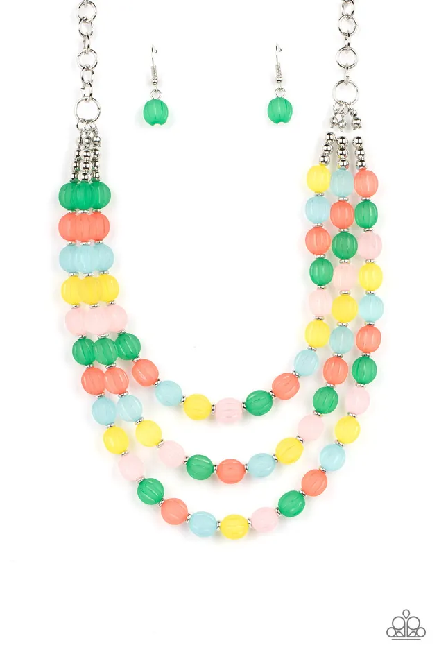 Necklaces Paparazzi Summer Surprise Multi Necklace A Finishing Touch Jewelry