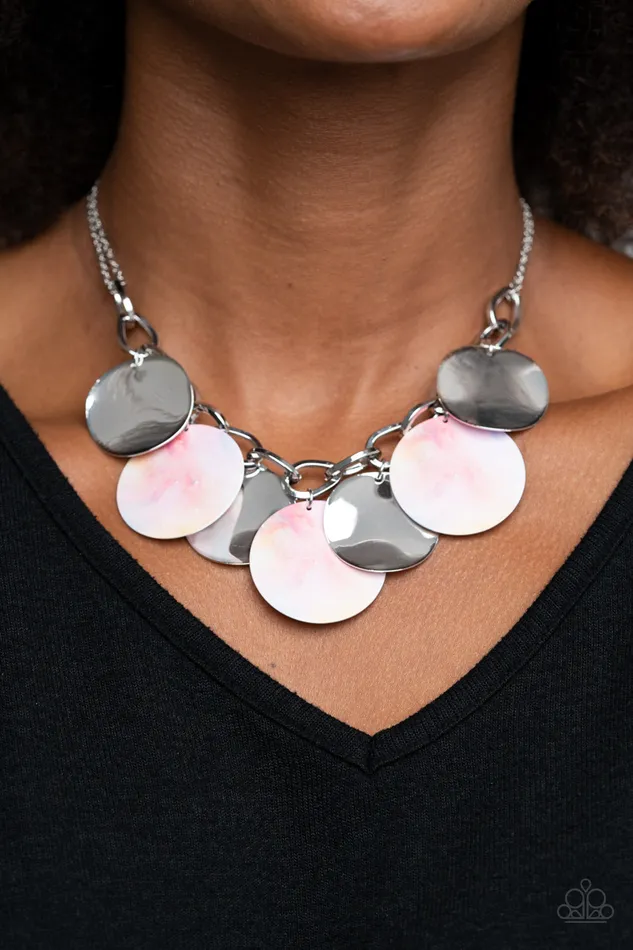 Necklaces Paparazzi Tie Dye Drama Multi Pink and Yellow Necklace A Finishing Touch Jewelry Necklaces Paparazzi Tie Dye Drama Multi Pink and Yellow Necklace A Finishing Touch Jewelry