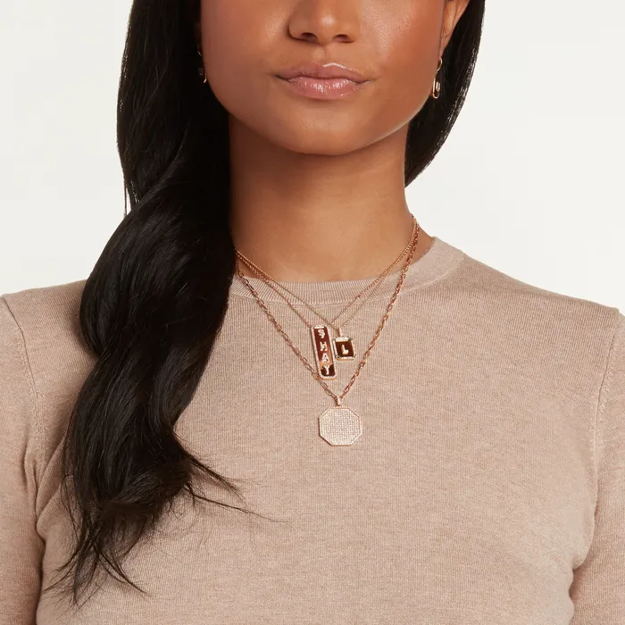 Necklaces SHAY JEWELRY INITIAL MINI NAMEPLATE NECKLACE