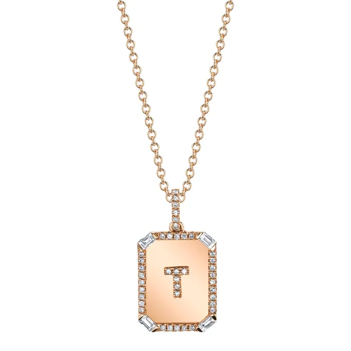 Necklaces SHAY JEWELRY INITIAL MINI NAMEPLATE NECKLACE