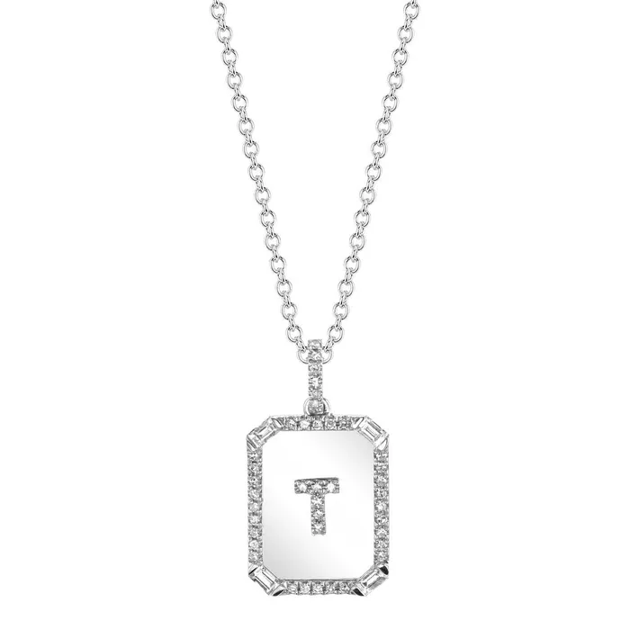 Necklaces SHAY JEWELRY INITIAL MINI NAMEPLATE NECKLACE