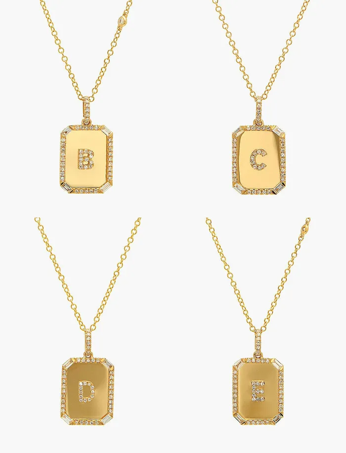 Necklaces SHAY JEWELRY INITIAL MINI NAMEPLATE NECKLACE