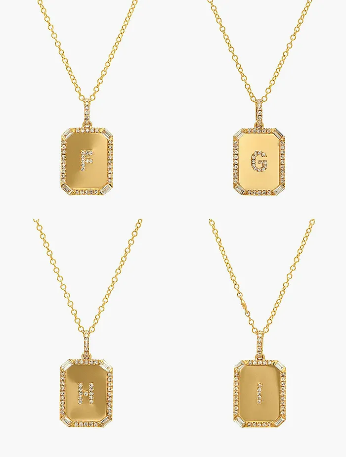 Necklaces SHAY JEWELRY INITIAL MINI NAMEPLATE NECKLACE