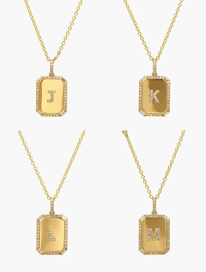 Necklaces SHAY JEWELRY INITIAL MINI NAMEPLATE NECKLACE
