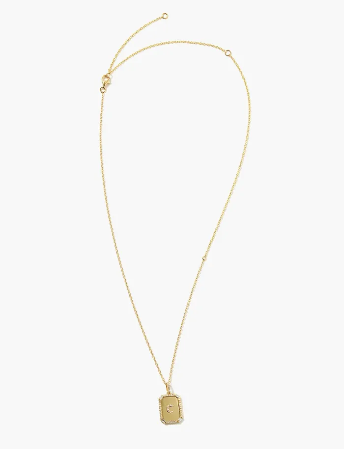 Necklaces SHAY JEWELRY INITIAL MINI NAMEPLATE NECKLACE