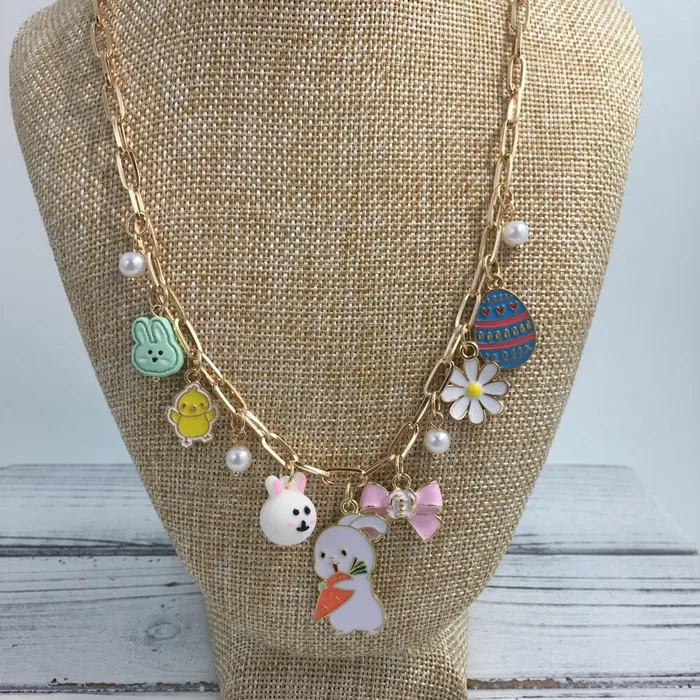 Necklaces SongLily SongLily Easter Theme Charm Necklace