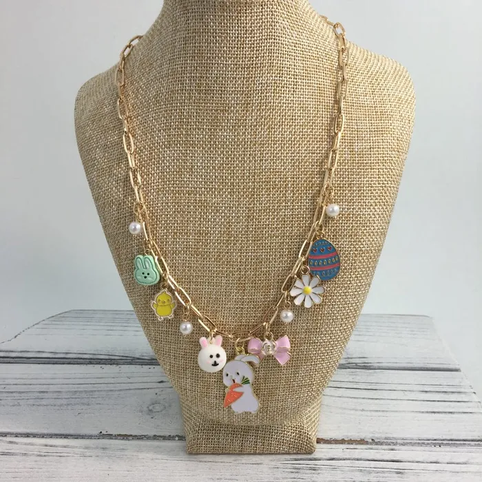 Necklaces SongLily SongLily Easter Theme Charm Necklace