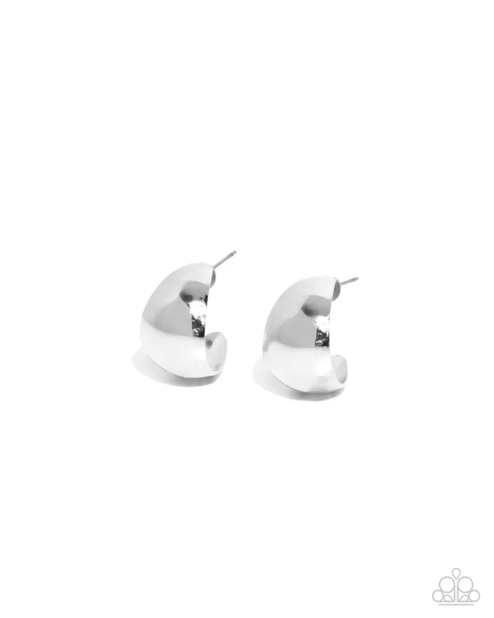 Paparazzi Accessories Earrings Paparazzi Suddenly Shiny Silver Earring