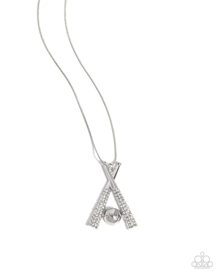 Paparazzi Accessories Necklaces Paparazzi Play Ball White Necklace
