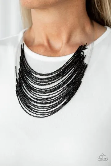 Paparazzi Catwalk Queen Black Necklace A Finishing Touch Jewelry Necklaces