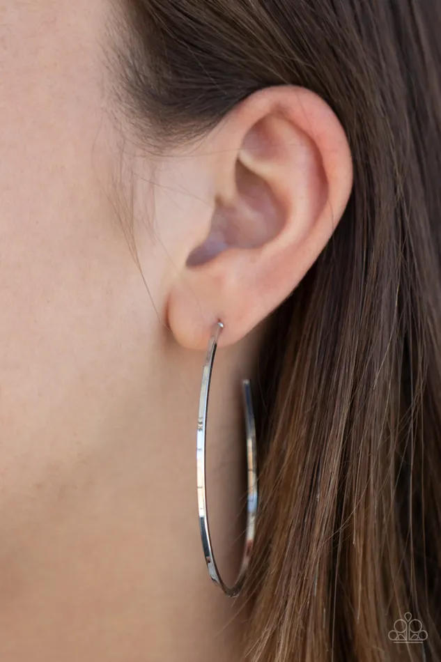 Paparazzi Cool Curves Silver Hoop Earrings A Finishing Touch Jewelry Earrings