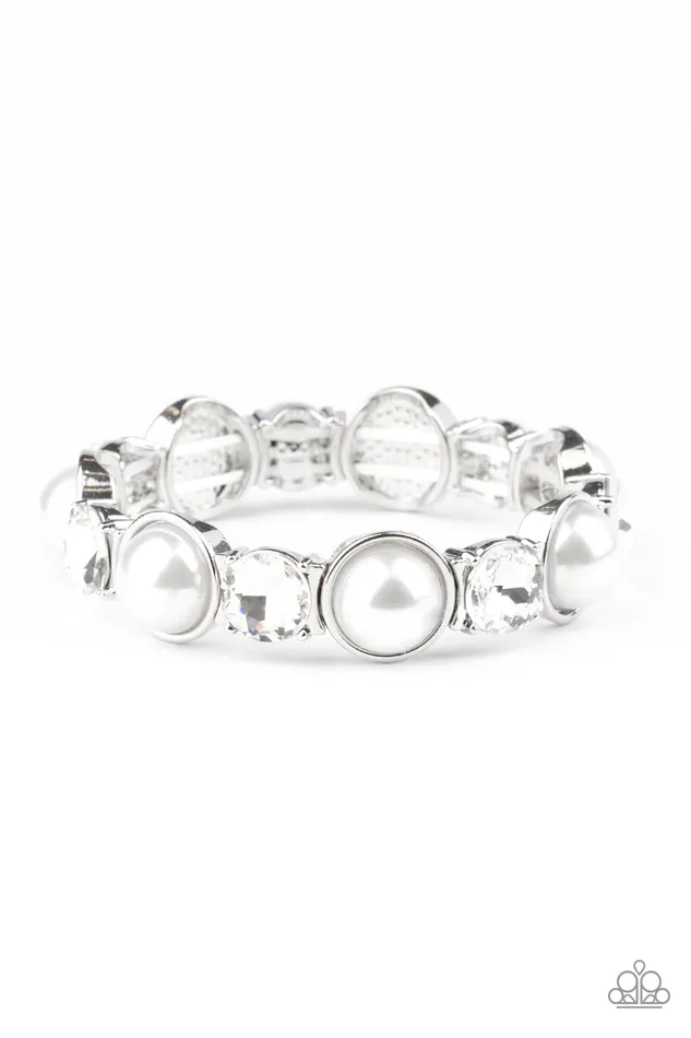 Paparazzi Elegant Entertainment White Bracelet A Finishing Touch Jewelry Bracelets