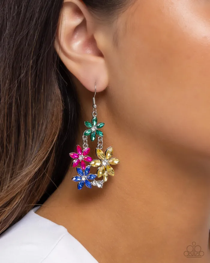 Paparazzi Floral Founder Multi Earrings Paparazzi Accessories Earrings