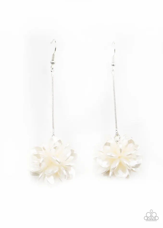 Paparazzi Swing Big White Earrings January 2021 Life Of The Party Exclusive A Finishing Touch Jewelry Earrings