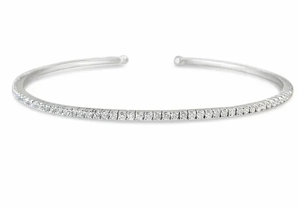 Rings Giganti Jewelry White Gold Open Diamond Bangle