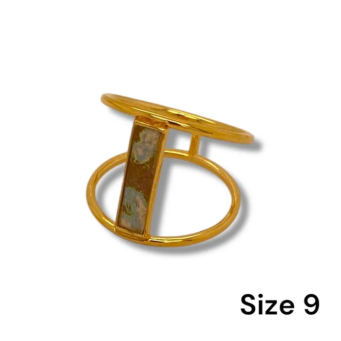 Rings Packard Plant Hattie Cage Ring Gold Size 9 Rings Packard Plant Hattie Cage Ring Gold Size 9