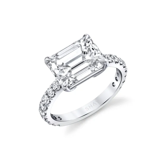 Rings SHAY JEWELRY READY TO SHIP DIAMOND EMERALD CUT PINKY RING