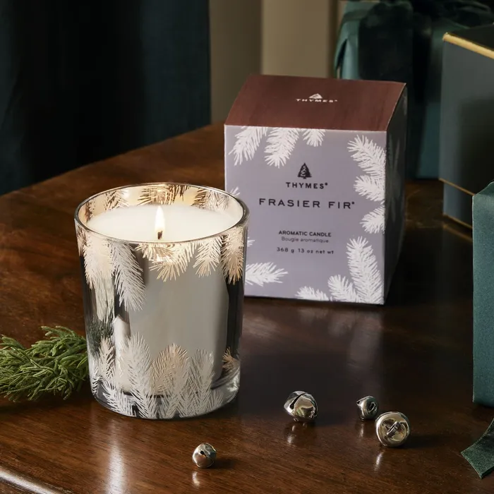 Rings Thymes Thymes Frasier Fir Statement Silver 13oz Poured Candle