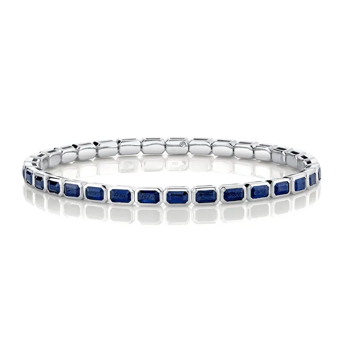 SHAY JEWELRY Bracelets MENS BLUE SAPPHIRE BEZEL STRETCH BRACELET
