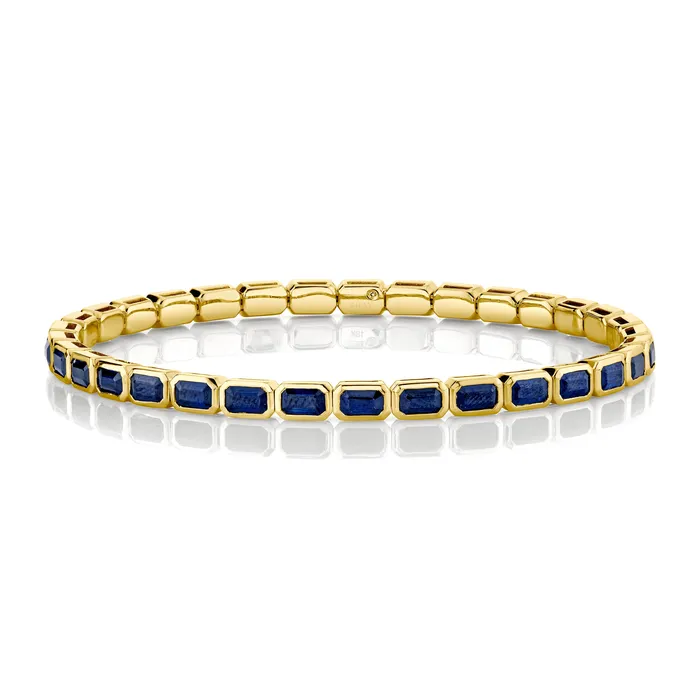 SHAY JEWELRY Bracelets MENS BLUE SAPPHIRE BEZEL STRETCH BRACELET
